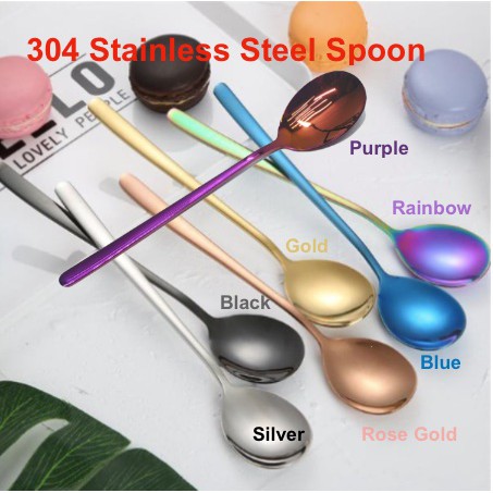 Door Gift 304 Stainless Steel Spoon Colourful Korean Spoon Premium