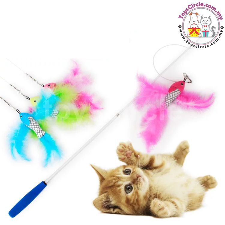 75cm Cat Teaser Fishing Rod Pet Cat Toys Shopee Malaysia