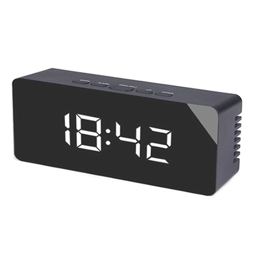 MultiFunctional Mirror Alarm Clock Digital Led Screen Bedside Night
