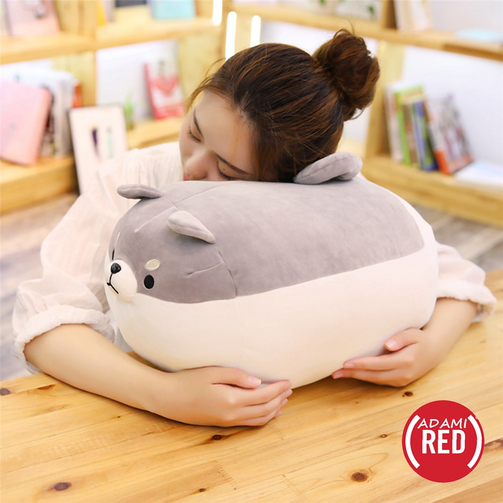 Adami 40cm Soft Fleece Textured Japanese Dog Sleeping Pillow