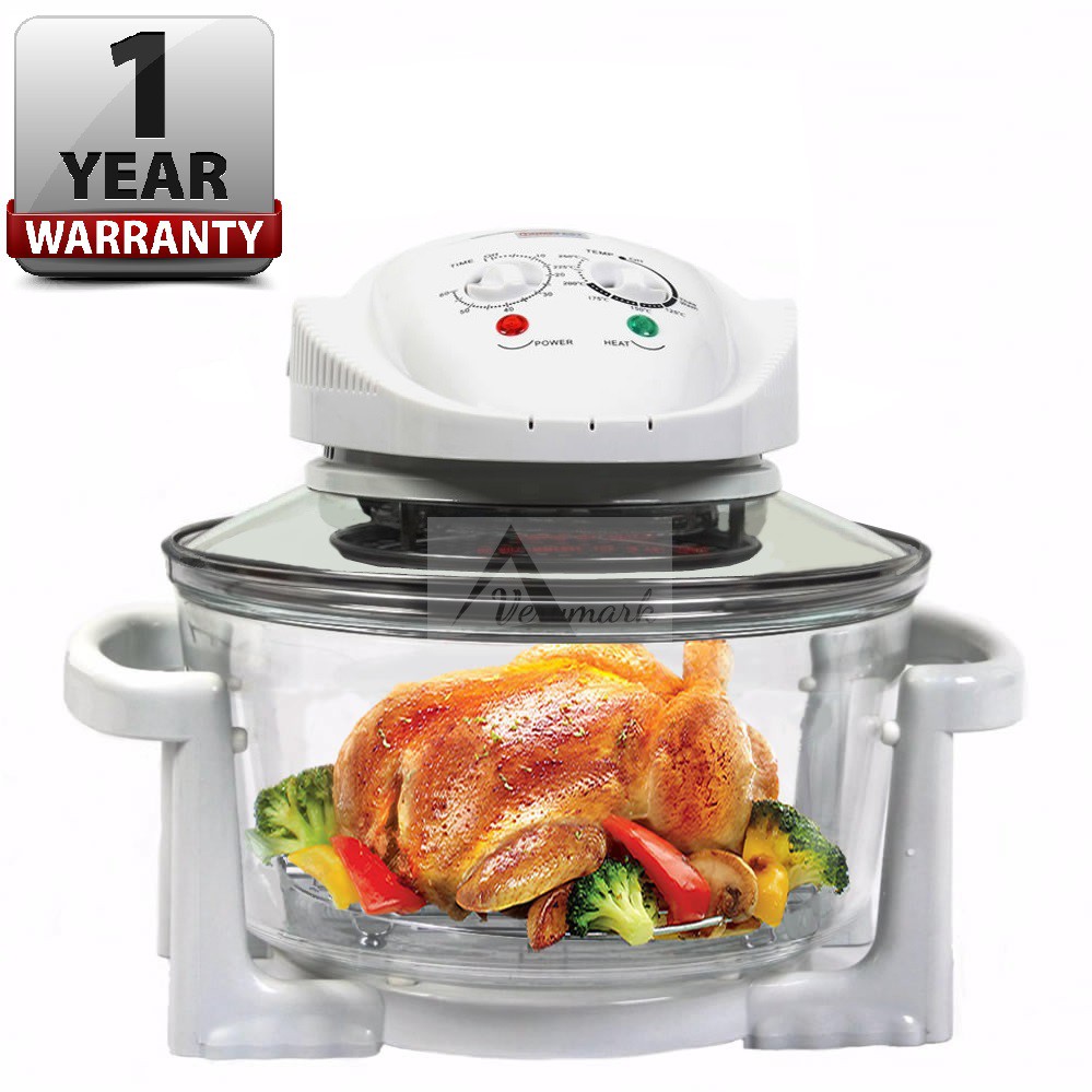 (1 YEAR WARRANTY) 12L Halogen Turbo Convection Oven w/ Glass Bowl Roast Chicken Air Fryer Oven Ketuhar Elektrik