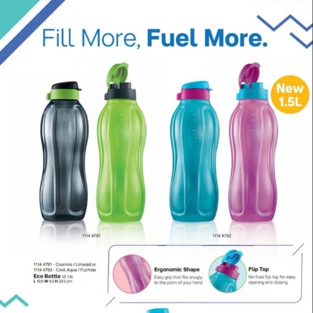 [TUPPERWARE] Eco Bottle 1.5L Botol air minuman Drinking bottle