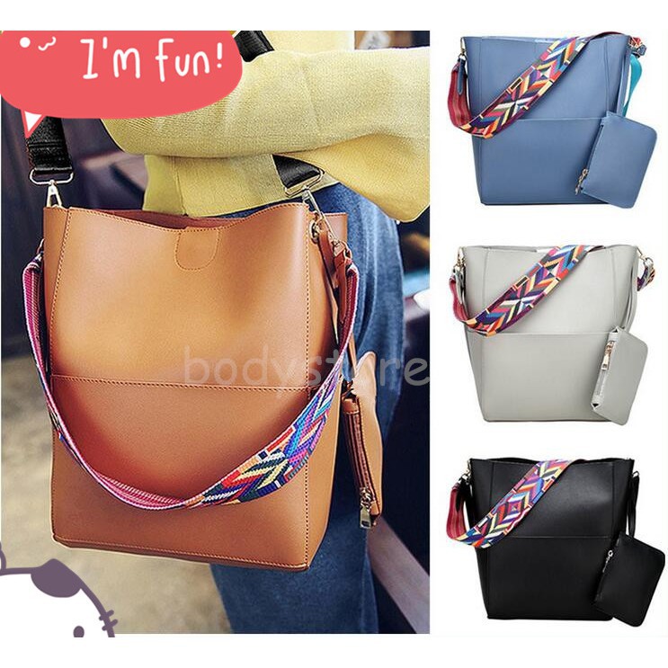 sling bag with colourful strap