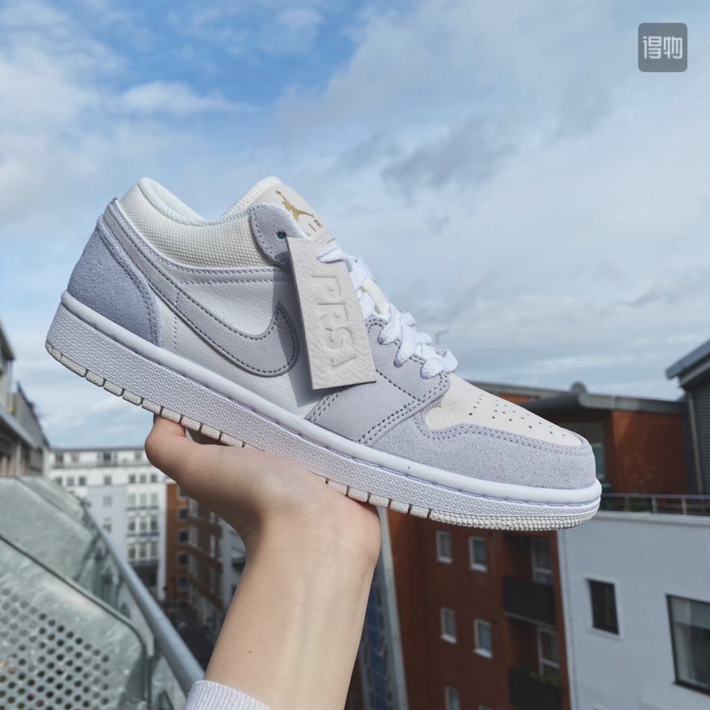 In Stock Nike Air Jordan 1 Low Paris Misty Blue And Light Gray Horse S Caron Shopee Malaysia