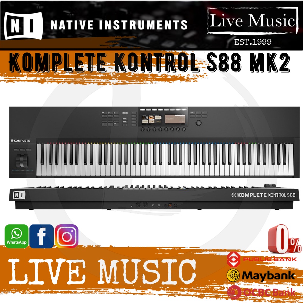 Native Instruments Komplete Kontrol S88 MK2 88-key Controller (S-88/S 88)