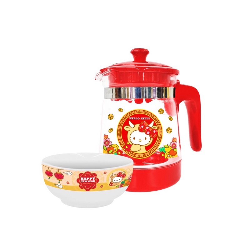 Unilever Hello Kitty Glass Container / Teapot & Bowl Set Shopee Malaysia