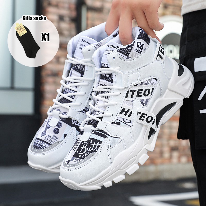 !!READY-STOCK!!Men Sneakers Men High Top Loafers Men Casual Shoes Men Non Slip Sport Shoes Men Sport Shoe