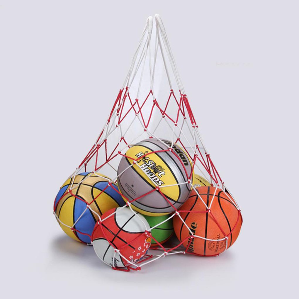 Vbest life Mesh Storage Ball,Portable Sports Soccer Mesh Net Bag Basketball Volleyball Football Net Single Ball Carrier Net Bag for Basketball Football Volleyball Soccer 