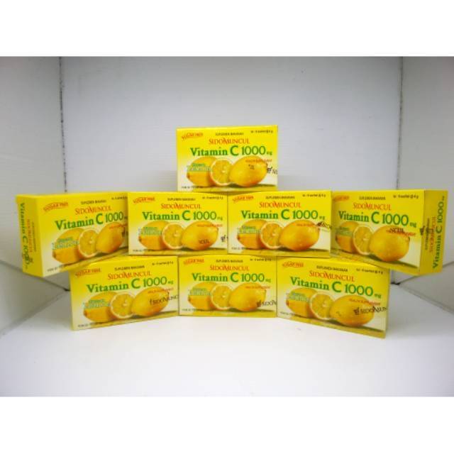 Vitamin C 1000 Mg Sidomuncul 1 Box Contents 6 Sachets Shopee Malaysia