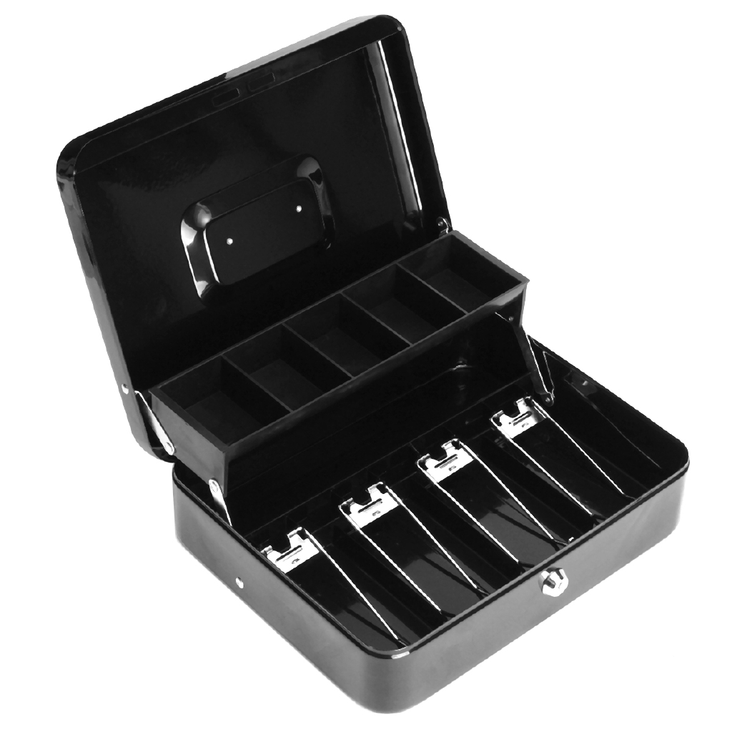 5 Compartment Tray Cash Box Drawer Register Money Security Safe