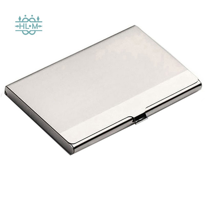 Name Card Holder Metal Case(Silver,9.2 