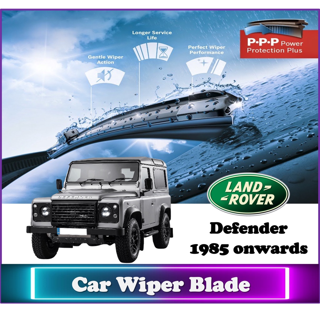 【 Land Rover Defender 】 Nano Coating Soft Silicone Car Wiper Blades - 1 Pair / Pengelap ( 1985 onwards )