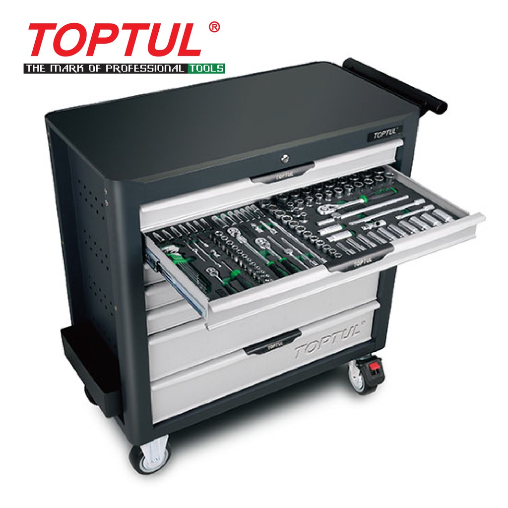 TOPTUL W/7Drawer Tool Trolley Mechanical Tool Set (338 Pcs) GV33813