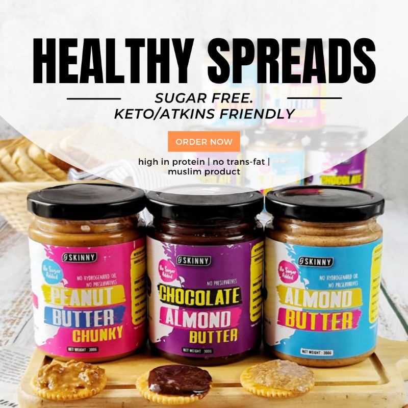 Buy Skinny Sugar Free Peanut Butter Chunky Low Carb Peanut Butter Diet Peanut Butter Keto Peanut Butter Seetracker Malaysia