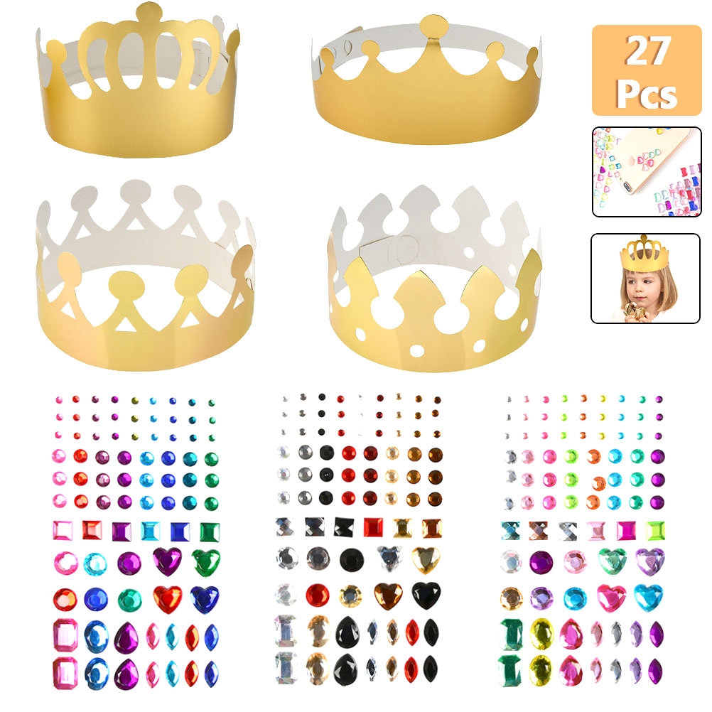 gold paper party crowns