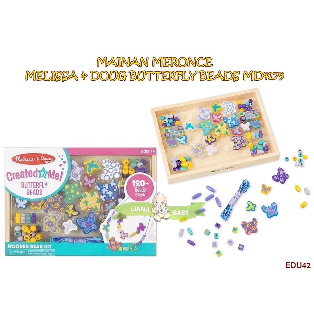 melissa and doug butterfly beads