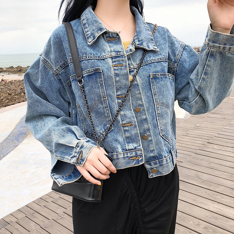 jaket denim crop
