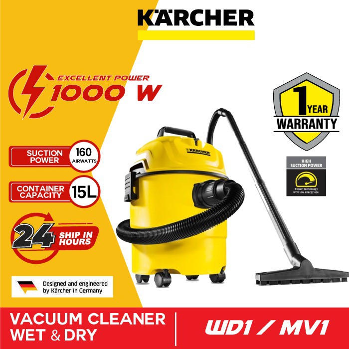 KARCHER WD1/MV1 WET & VACUUM CLEANER 1000W GERMANY Shopee Malaysia