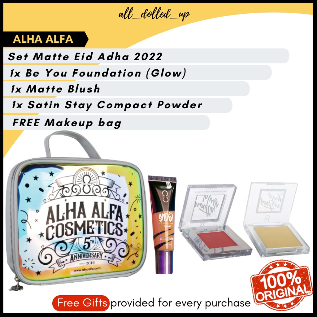 [Alha Alfa] Promo Raya Haji 2022 Set Mekap Glow Alha Alfa New
