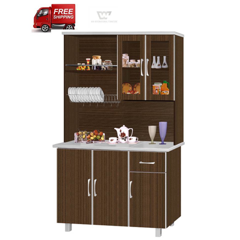 46 Tall Kitchen Cabinet Kabinet  Dapur Almari Pinggan  