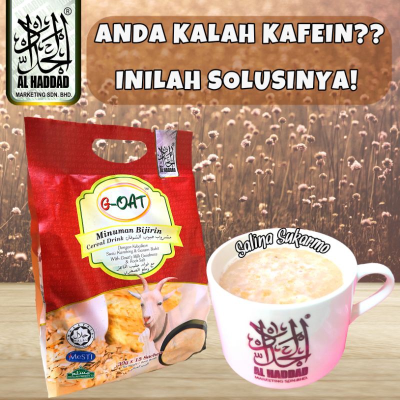 G OAT CAMPURAN SUSU KAMBING , GARAM BUKIT 15 sachet