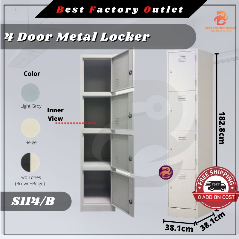 BFO S114/B Metal Locker (4 Door) / Locker Besi / Locker