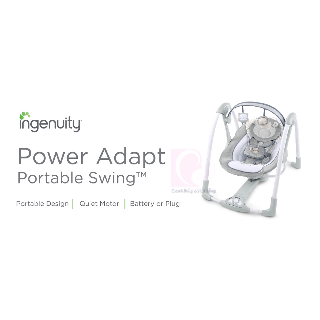 ingenuity braden power adapt portable swing