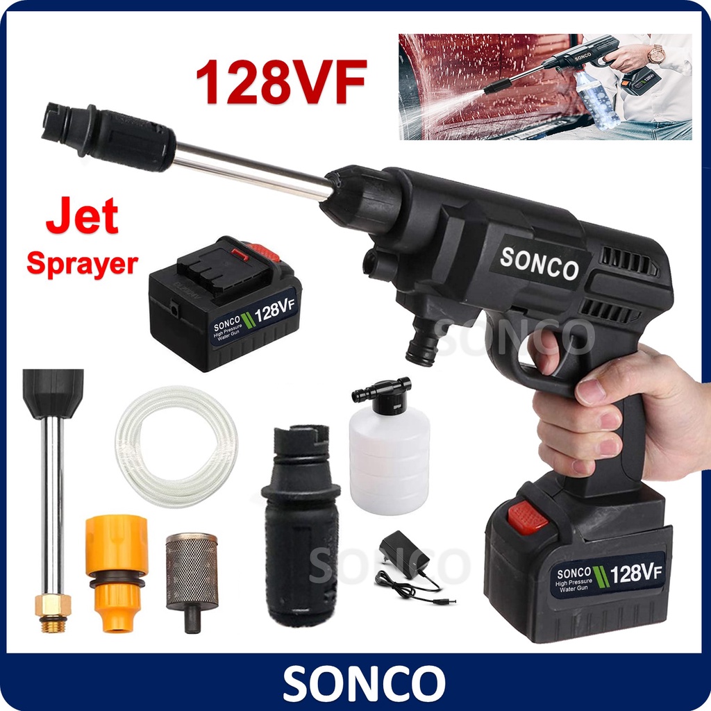 Buy 128Vf Cordless Water Jet Portable Car Wash High Pressure 