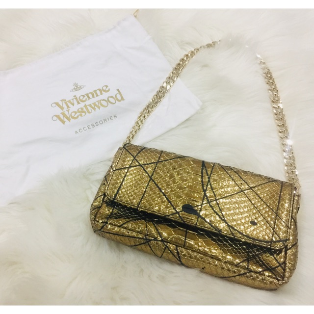 vivienne westwood gold clutch