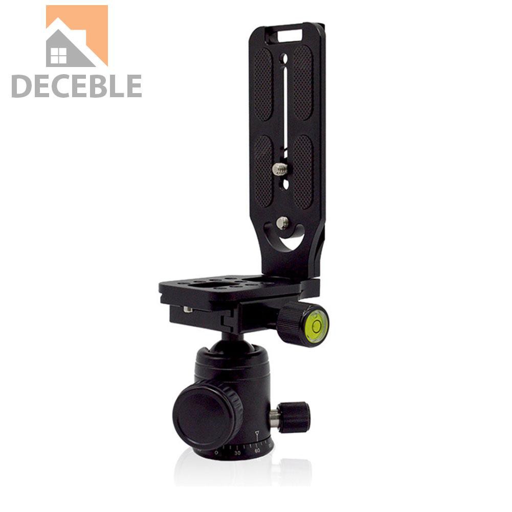 Deceble Quick Release DSLR Camera L Plate Tripod Head Mount Vertical Shot Bracket