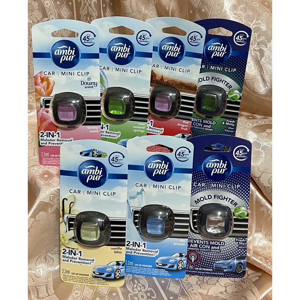Ambi pur car mini clip 2.2ml Shopee Malaysia