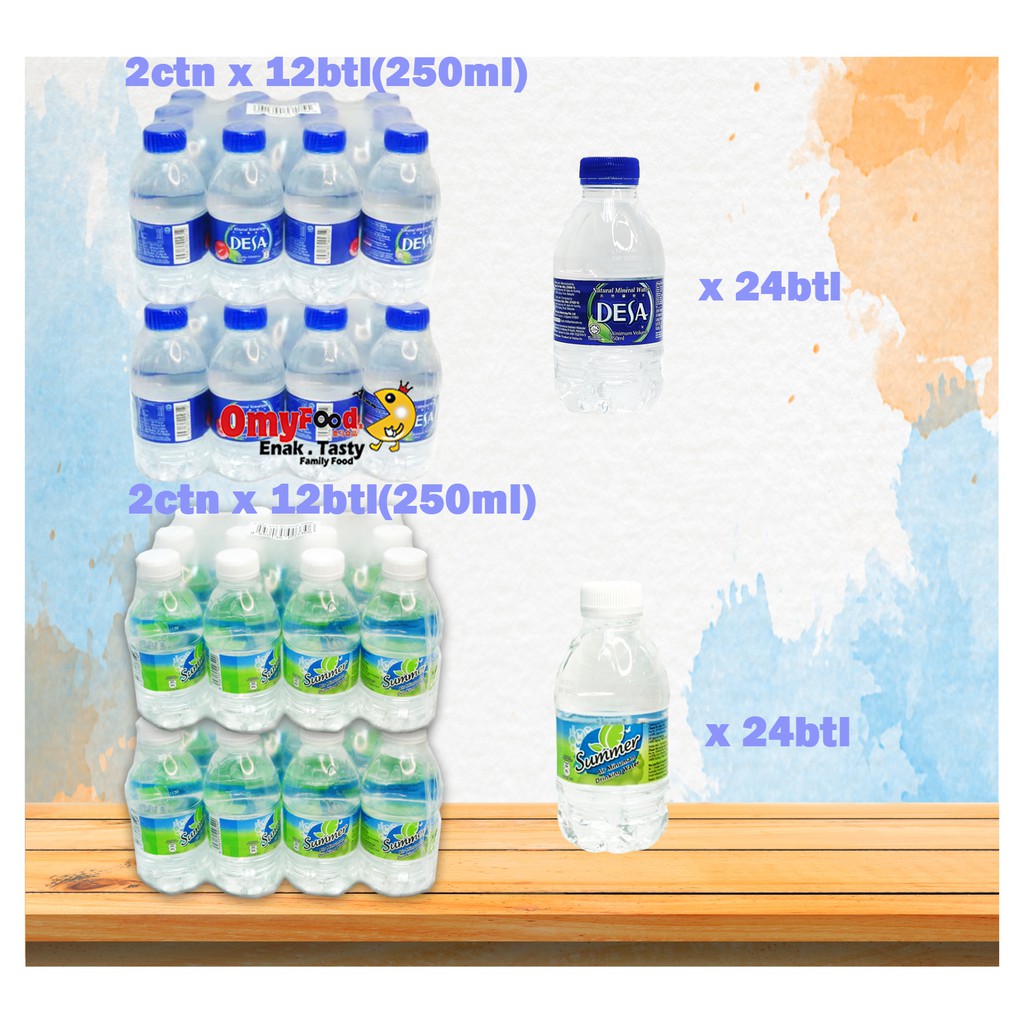 250ml X 24btl 2 Carton In 1 Set Desa Natural Mineral Water Summer Drinking Water Air Minuman Omyfood