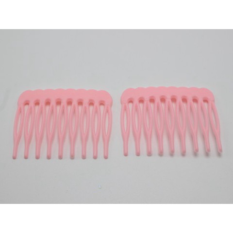 50 Pink Plastic Smooth Hair Clips Side Combs Pin Magic Grip Hair