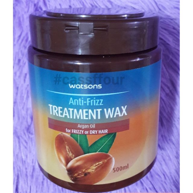 Watsons Anti Frizz Treatment Wax Argan Oil 500ml Frizzy Or Dry Hair Shopee Malaysia