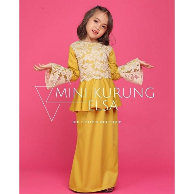  Baju  Kurung  Mini Lace Budak  Kanak kanak Bayi Perempuan 