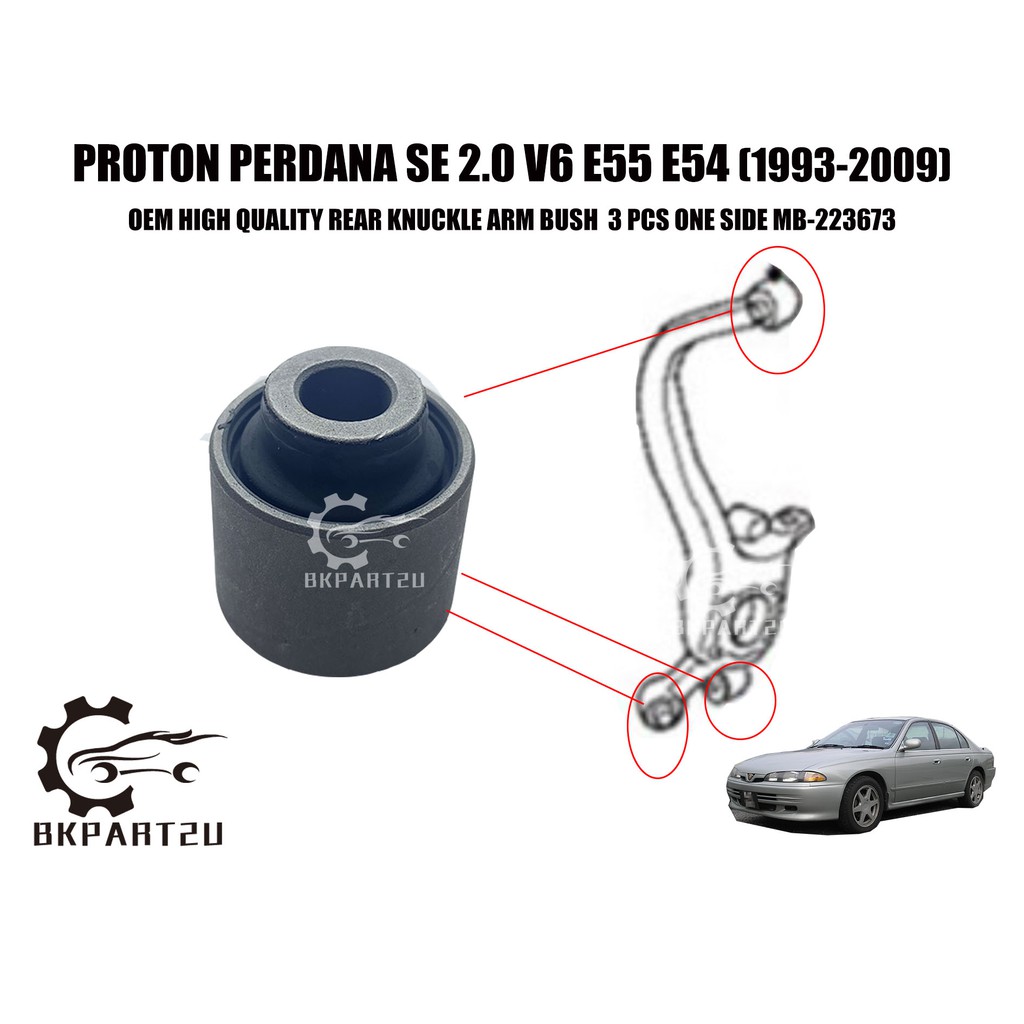 Buy Proton Perdana Se 2 0 V6 E55 E54 1993 09 Rear Knuckle Arm Bush Made By Oem 3 Pcs One Side Mb Seetracker Malaysia