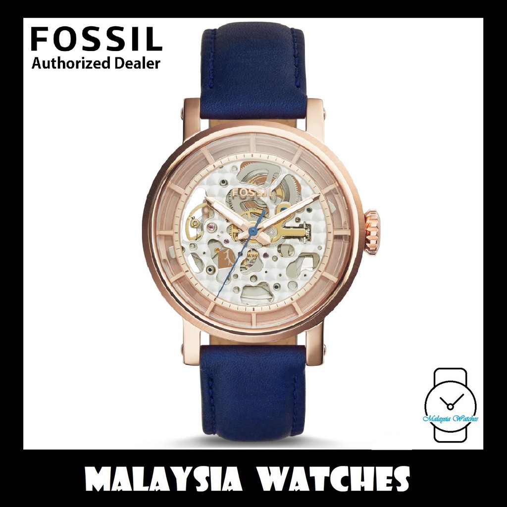 (OFFICIAL WARRANTY) Fossil ME3086 Original Boyfriend Automatic Navy