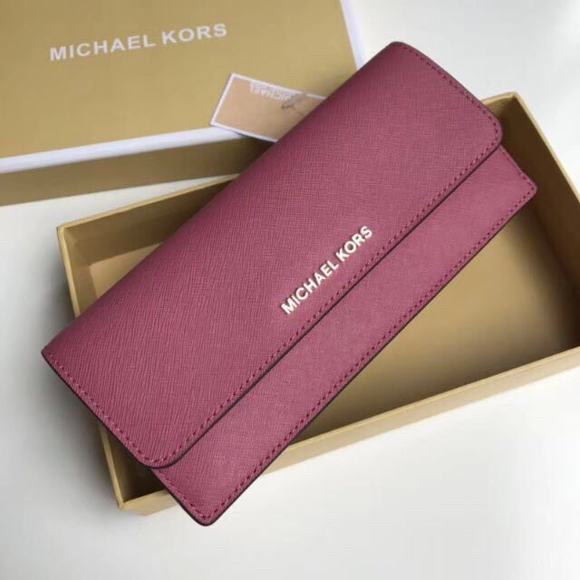 michael kors flat wallet leather