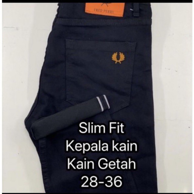 SLIMFIT HITAM HOT ITEM 100% kain bergetah