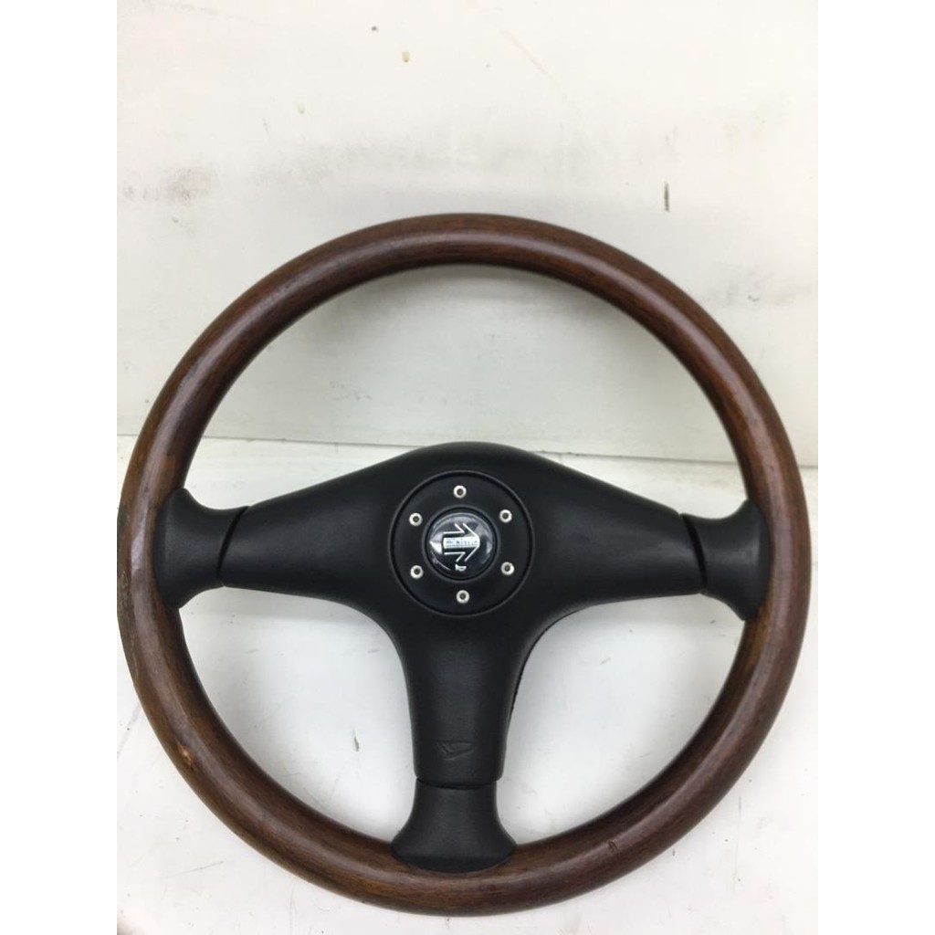 Used Japan Original Momo Wood Steering Wheel No Airbag Deployment Fit For Daihatsu Mira L500 Shopee Malaysia