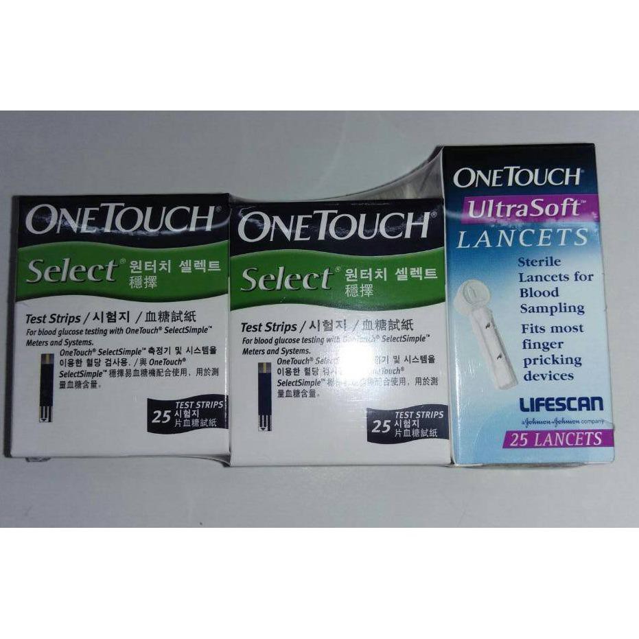 SELECT TEST STRIP 25+25'S & ULTRASOFT LANCETS 25'S
