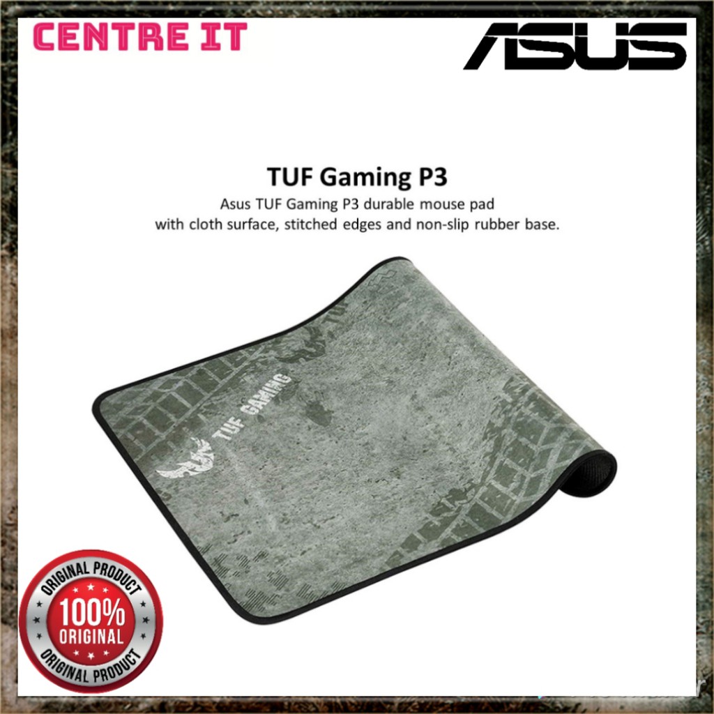 Asus Tuf Gaming P3 Durable Mouse Pad Cloth Surface Non Slip Rubber Base Anti Fray Shopee Malaysia