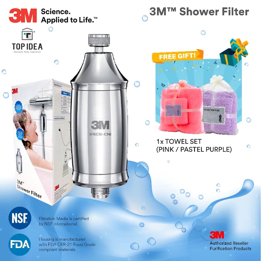 3M Shower Water Filter System SFKC01CN1 Tested & Certified by NSF
