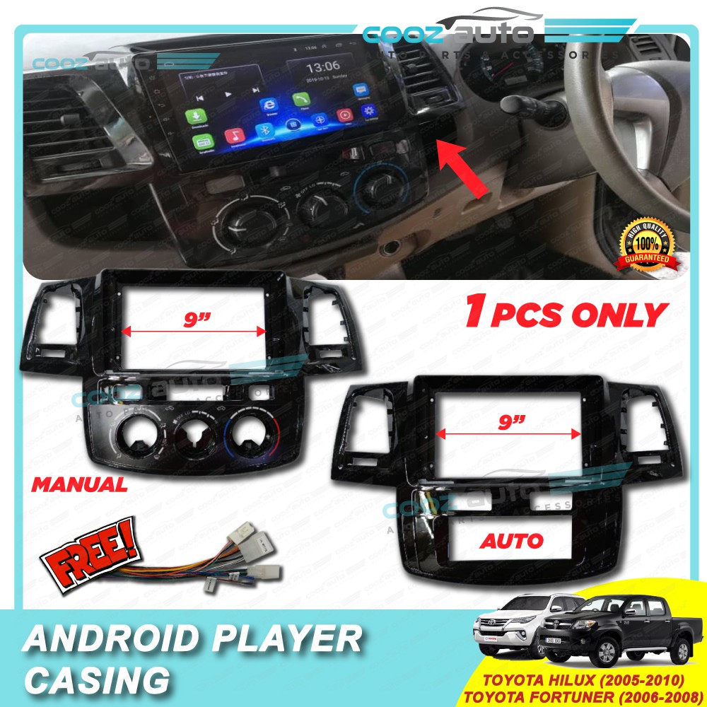 TOYOTA HILUX 2005 2010 FORTUNER 2006 2008 9" DASHBOARD AUDIO