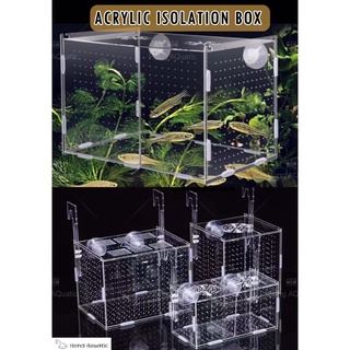 Multifunctional Aquarium Isolation Box Aquarium Accessories Yudanny Acrylic Isolation Box for Fish Tank 