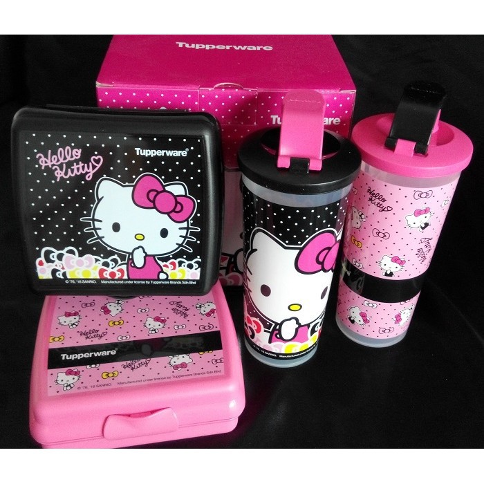 Tupperware Hello Kitty Lunch Set Limited Release Shopee Malaysia