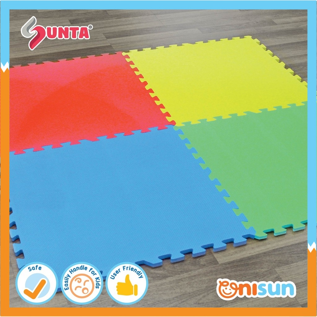 Large EVA Foam Puzzle Mat with Basic Colours  60cm x 60cm
