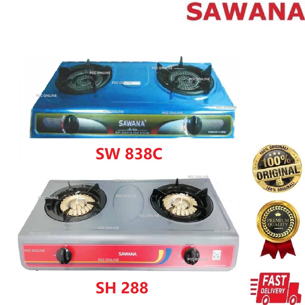 Sawana SW 838C /SH 288 Double Burner Gas Stove Cooker/ Dapur Gas (hevy