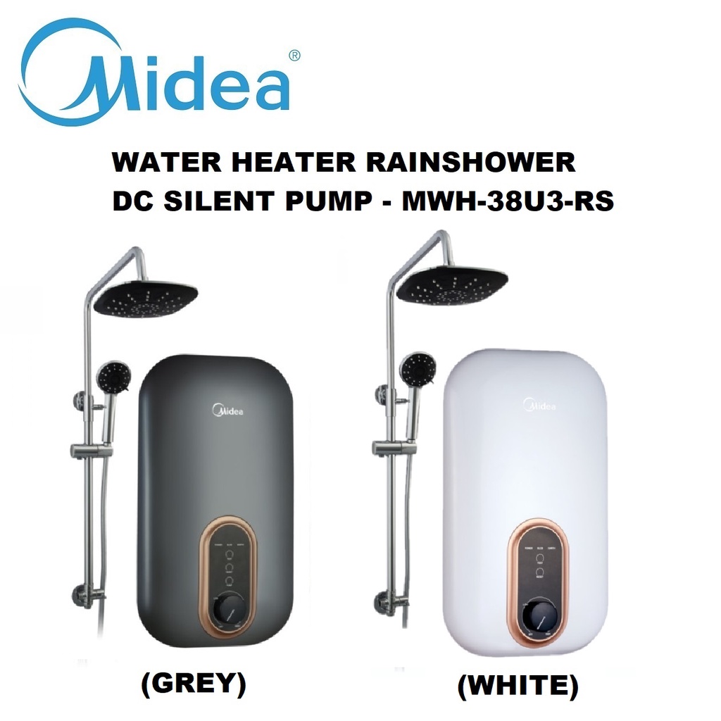 Midea Rain Shower Water Heater With DC Silent Pump MWH38U3RS