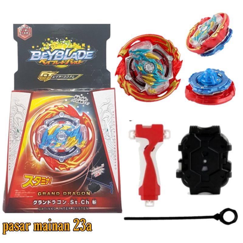 Beyblade Burst Set Launcher Rock Ace Grand Dragon Beyblade Toy | Shopee ...